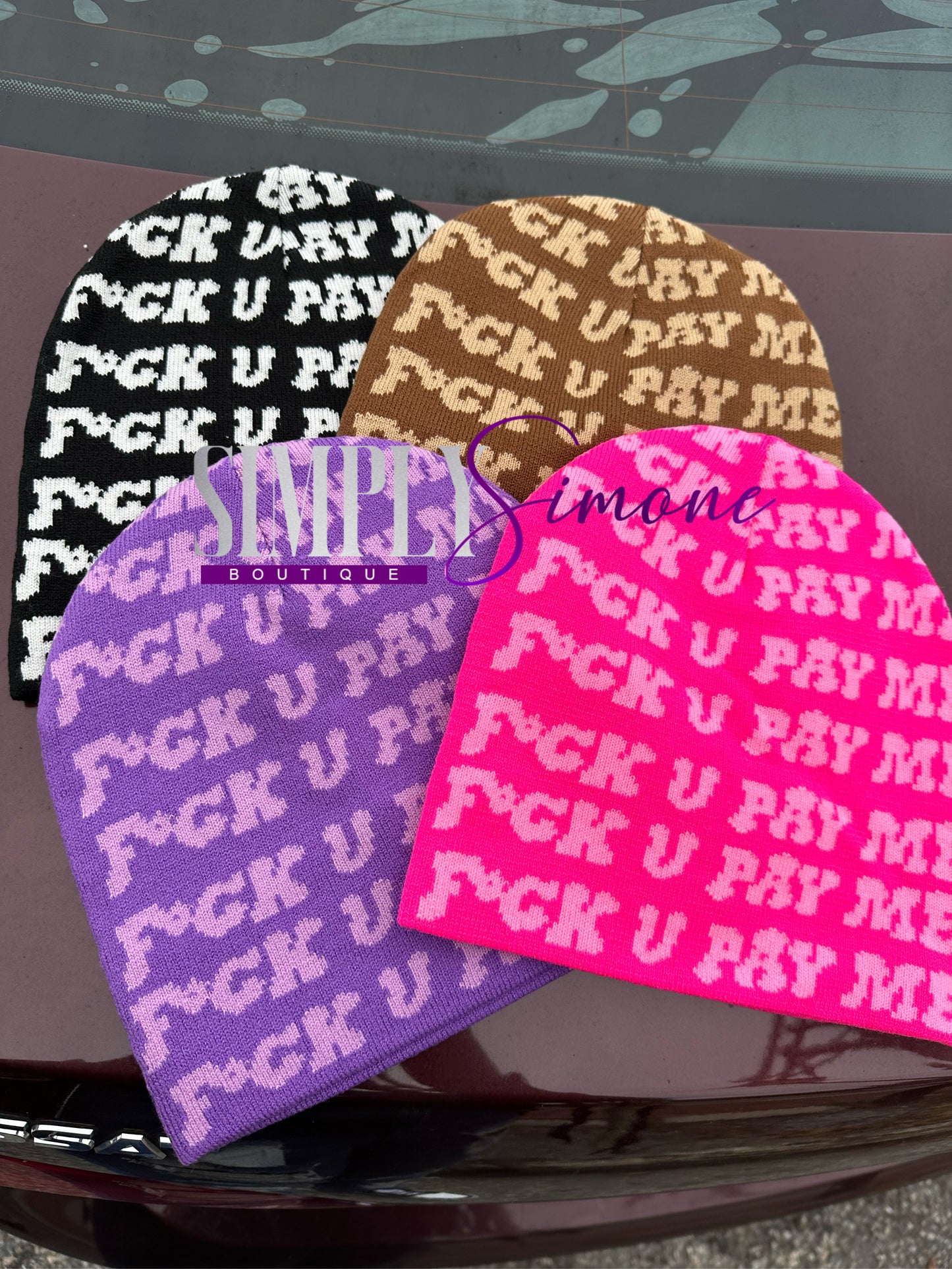 Simply F*ck You Pay Me Beanies❤️