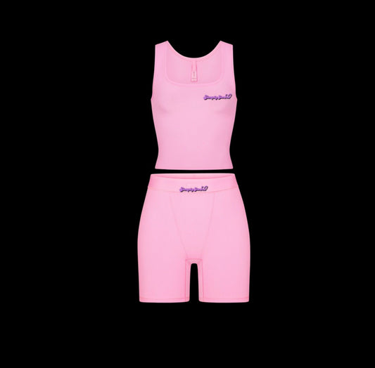 Boo You Whore - Short Light Pink Lounge Wear💕