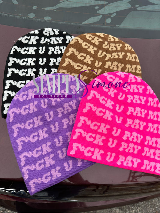 Simply F*ck You Pay Me Beanies❤️